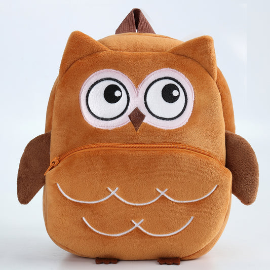 Cute kids owl backpack, lightweight and soft animal bag perfect for nursery, preschool, or little adventures